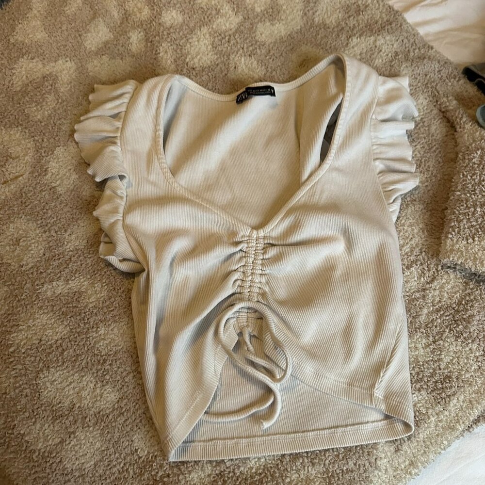 Zara White Crop